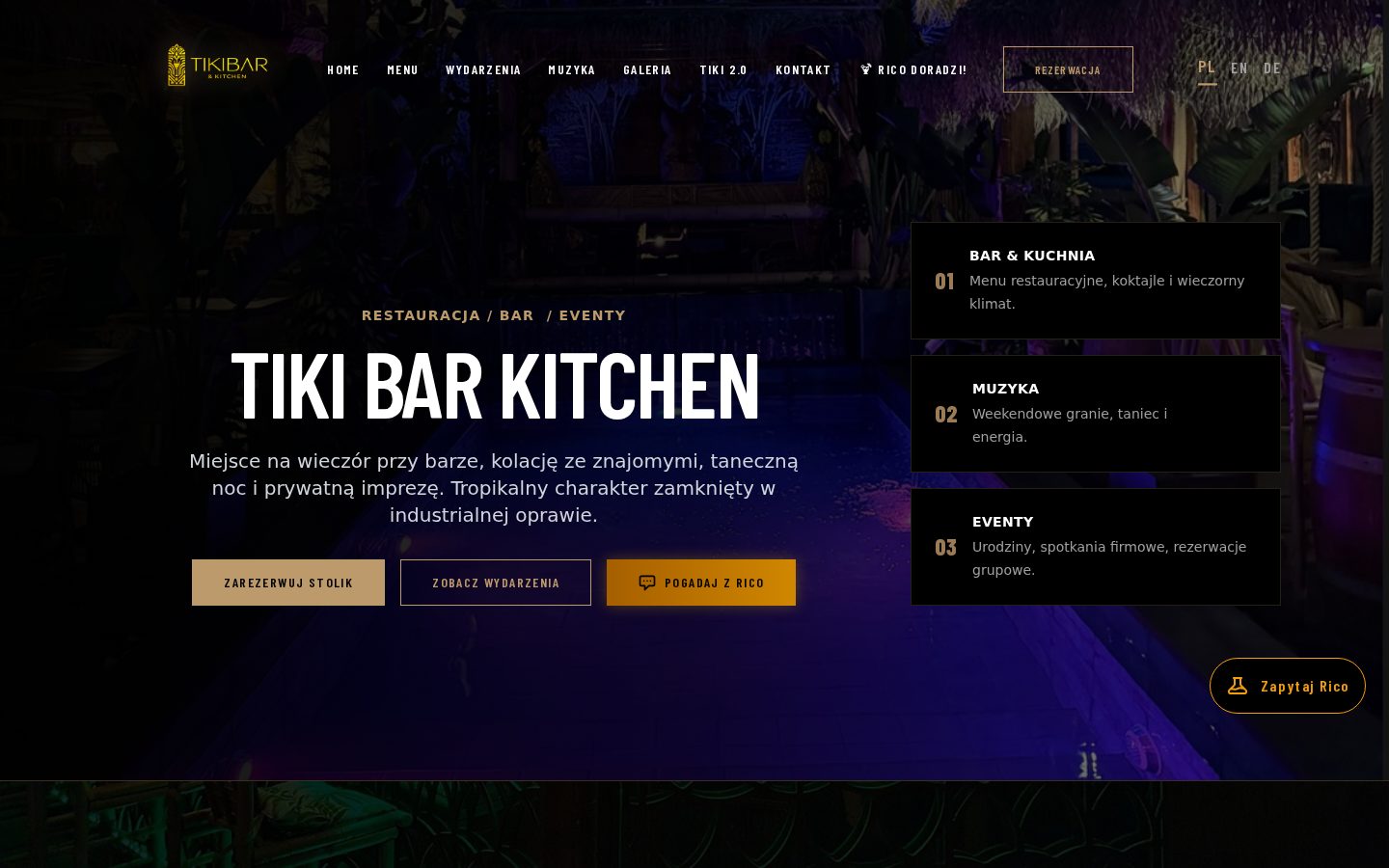 Strona główna Tiki Bar & Kitchen